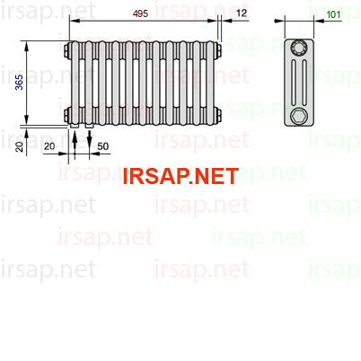 Радиатор IRSAP Tesi 30365/11 T18 CL 01